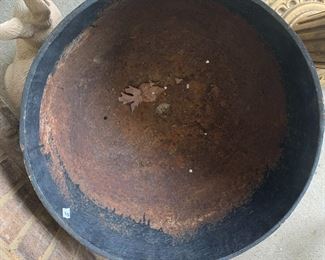 #52	black iron pot with hole in bottom 21x13	 $25.00 			
hole in bottom