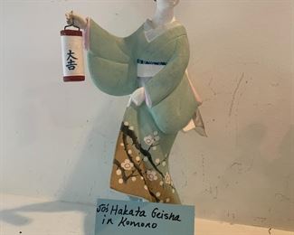 #167	50's Hakata Geisha in Komono as is missing chop stick 	 $40.00 			
