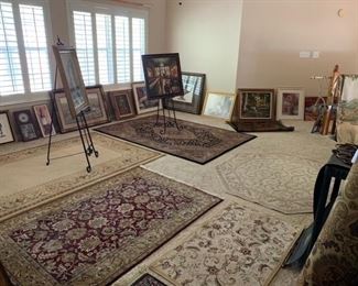 Paintings, prints, rugs, tapestries