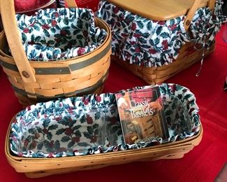 Many signed and numbered Longaberger baskets and accessories