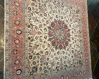 Wool on cotton Persian  area carpet.
