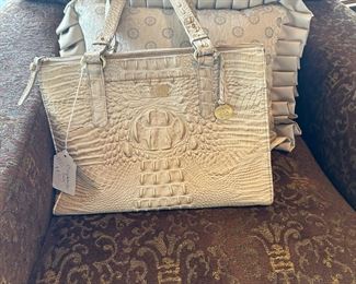 Beautiful Brahmin bag and a like new armchair.