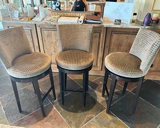 Top of the line bar seating, comfy and they swivel.