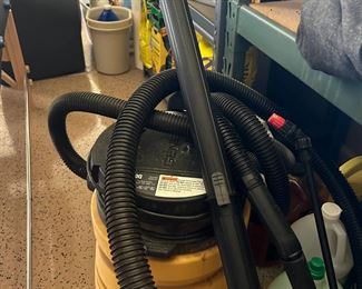 One of two shop vacs.