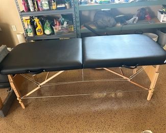 Different perspective of the same massage table.  Head pillow is missing.