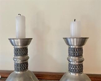 Pewter candlesticks 