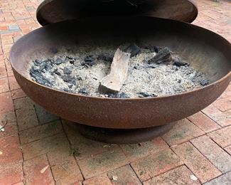 Natural Rust Patina Custom Steel Fire Pit Large