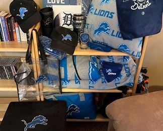 Collection of items from the Detroit Lions and Detroit Tigers
