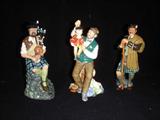 A VERY LARGE COLLECTION OF ROYAL DOULTON FIGURES, SOME 40 IN ALL.