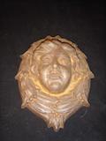CAST IRON DECORATIVE DOOR HANGING.
