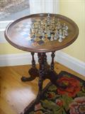A VICTORIAN CHESS TABLE.