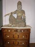 VICTORIAN MARBLETOP COMMODE WALNUT, GOOD AS IS>