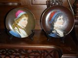 PAINTED PORCELAIN PORTRAIT PLATES, 19TH C.