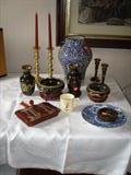 EDLFT,CLOISONNE, JAPANESE TRANSFER WARE.