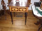 CHERRY & BIRDS EYE MAPLE STAND.