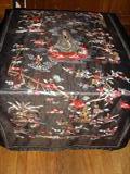 ANTIQUE CHINESE EMBROIDERED SILK FABRIC.