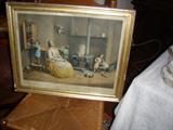 CURRIER & IVES " THE CAT NAP" , ORIGINAL LITHOGRAPH NASSAU ST.