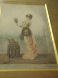FINE SIGNED DATED 1885 WATERCOLOR.