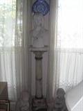 MARBLE BUST AND PEDESTAL.