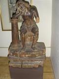 EARLY 18TH CENTURY WOOD CARVED FIGURE.