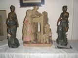 RODGERS SIGNED CASTING " THE SCHOLAR" AND 2 SIGNED MARTIN BRONZE FINISH CASTINGS IN WHITE METAL.NICE DETAIL.