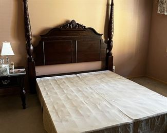 Antique style king bed frame 