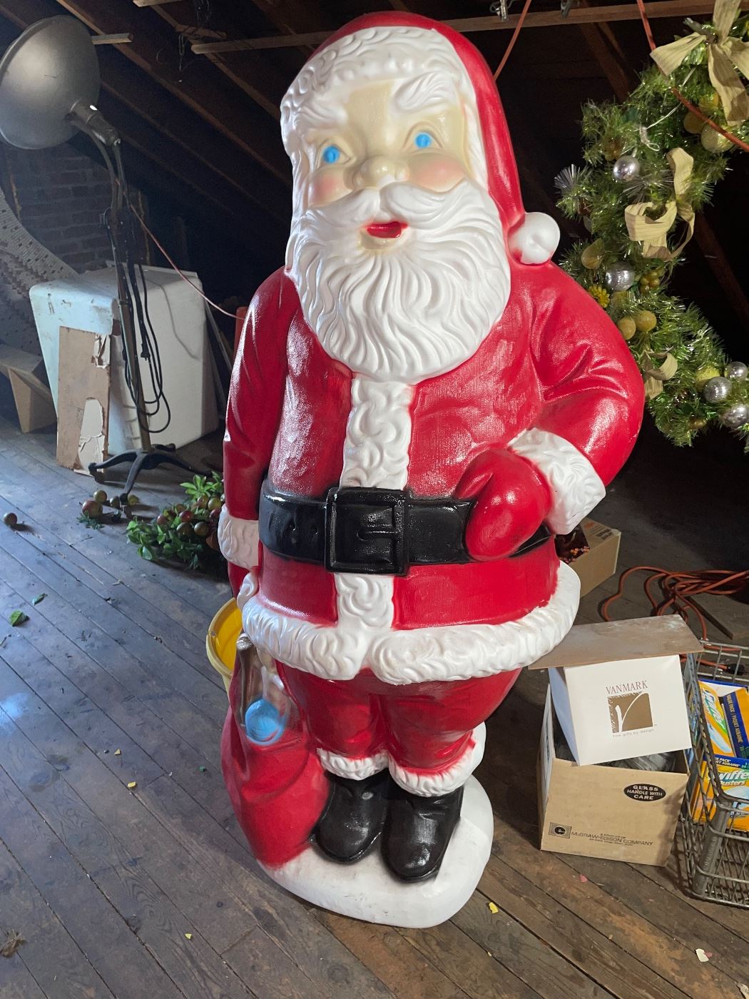 Vintage 5 Foot Blow Mold Santa