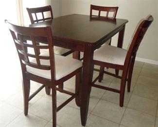 tall table / chairs