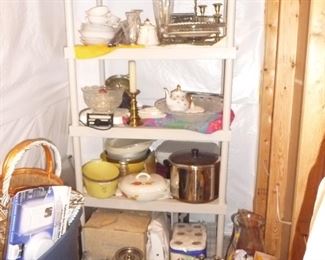 loads of new and used appliances , bowls ,  pans 