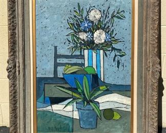 Blue Still Life by Phillipe Marchand Oil on Canvas