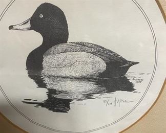 Vintage Signed Duck Print by Gijsbert Van Frankenhuyzen