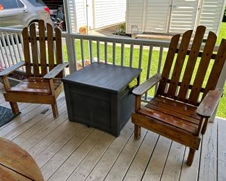 Sturdy wooden patio set