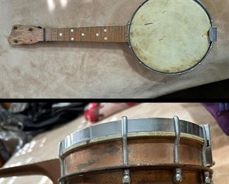 Antique banjo ukulele