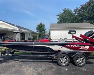 2012 Nitro Z-9
BOAT INFORMATION 2012 Nitro Z Series Z - 9 We have a 2012Nitro Z-9 ready for you with only 555 hours! This boat is a single console fiberglass fishing machine, it is powered by a 250 Horse powered Pro XS Mercury Engine with stainless steel propeller. This boat is in mint condition, the upholstery looks amazing and overall, this is a slick boat. More Specifications: Rear divided Live well Custom Nitro gray cover Stainless Steel Propeller Tandem axle trailer included Spare tire and wheel Torgue Master Gear Case Minn Kota, Fortrex 101 thrusts/36 Volt trolling motor Lowrance HDS 12 at console onboard charger 10" Jack Plate Hot Foot Blinker trim
Dimensions
Nominal Length
20.75ft
Engine
250 Horse powered Pro XS Mercury Engine with stainless steel propeller.
Buy now for $37,500.00 or
Call for details we are taking offers!
