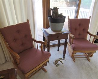 Pair of matching glider chairs
