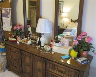 Vintage Spanish Mediterranean bedroom set with king size headboard