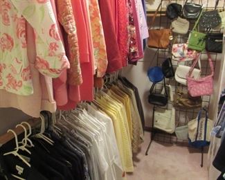 Women's clothing (sizes small and petite) and purses