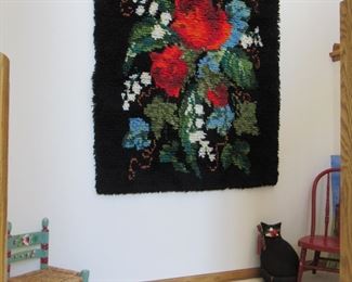 Gorgeous Finnish handwoven rug/wall  hanging