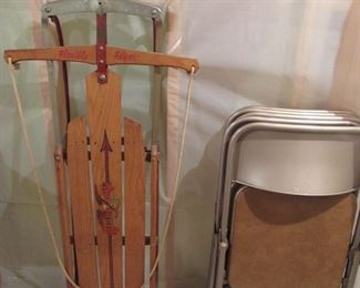 Antique flexible flyer sled