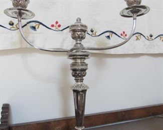 Large antique twisted arm candelabra