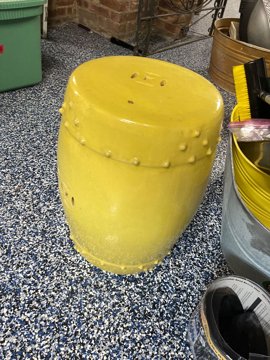 Yellow Garden Stool