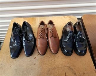 Three Pair Mens Dress Shoes Loafers