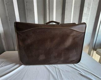 Vintage CC Leather Garment Suit Travel Bag  Leather Suitcase