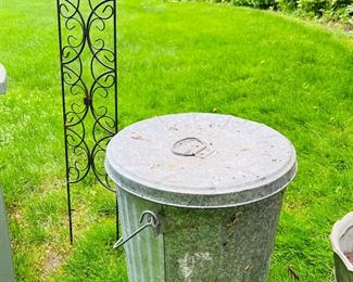 Galvanized Garbage Can 