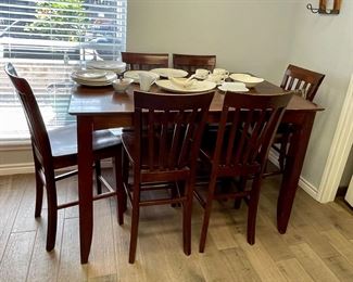 counter height table and chairs