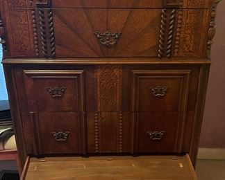 Antique dresser with cedar drawer.