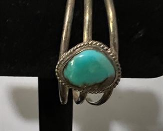 Native American turquoise sterling bracelet