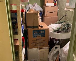 Tons of Christmas and seasonal decorations.