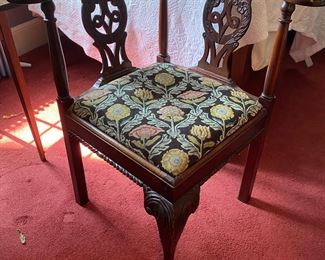 Chippendale corner chair.