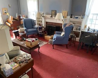 Wing chairs. $250/pair